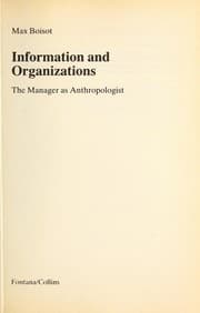 Tapa de Information and organizations