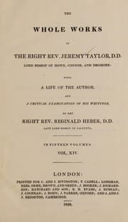 Tapa de Whole works of the Right Rev. Jeremy Taylor, D.D., Lord Bishop of Down, Connor, and Dromore