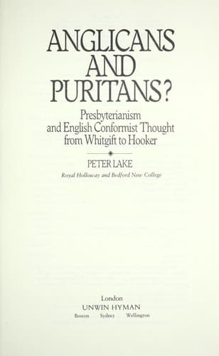 Tapa de Anglicans and Puritans?