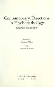 Tapa de Contemporary directions in psychopathology : toward the DSM-IV