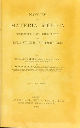 Tapa de Notes on materia medica