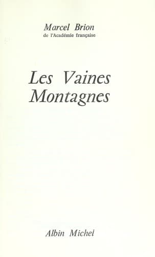 Tapa de Les Vaines montagnes