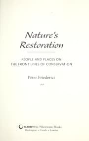 Tapa de Nature's restoration