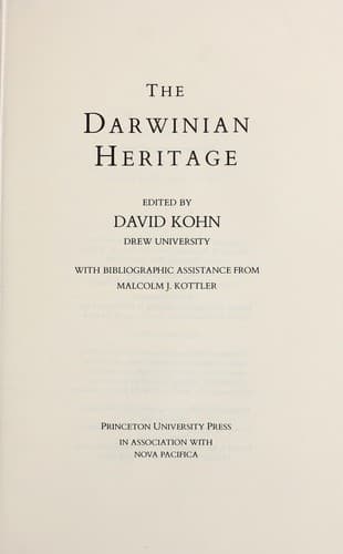 Tapa de The Darwinian Heritage