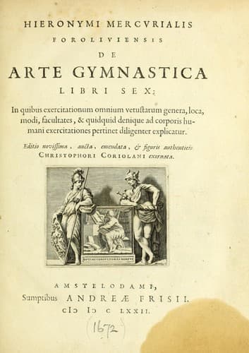Tapa de Hieronymi Mercurialis Foroliviensis De arte gymnastica libri sex
