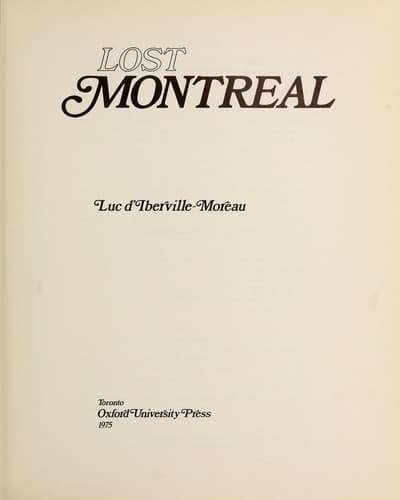 Tapa de Lost Montreal