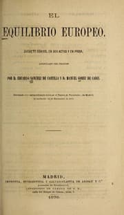 Tapa de El equilibrio europeo