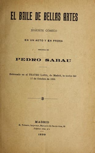 Tapa de El baile de Bellas Artes