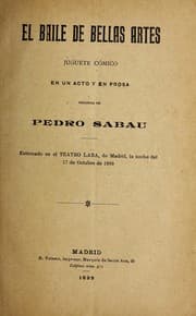 Tapa de El baile de Bellas Artes