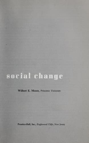Tapa de Social change.