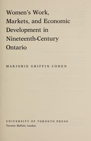 Tapa de Women's work, markets, and economic development in nineteenth-century Ontario