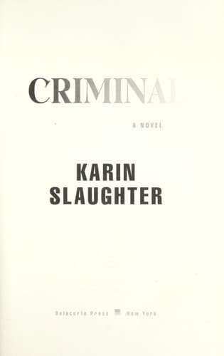 Tapa de Criminal