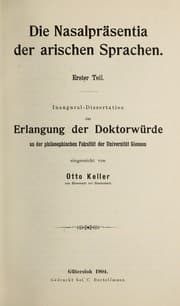 Tapa de Die Nasalpräsentia der arischen Sprachen