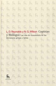 Tapa de Copistas y filólogos