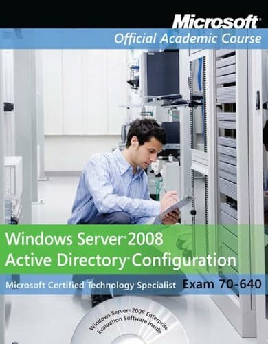 Tapa de Exam 70-640 Windows Server 2008 Active Directory Configuration