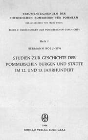 Tapa de Studien zur Geschichte der pommerschen Burgen und Städte im 12. und 13. Jahrhundert