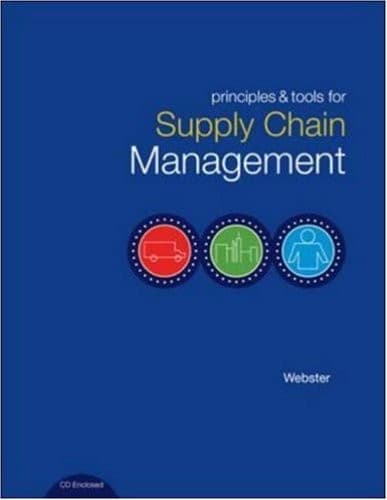 Tapa de Principles & Tools for Supply Chain Management