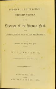 Tapa de Surgical and practical observations on the diseases of the human foot