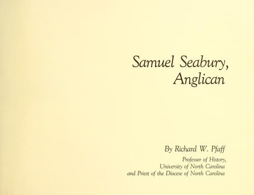 Tapa de Samuel Seabury, Anglican