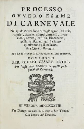 Tapa de Processo ovvero esame di carnevale