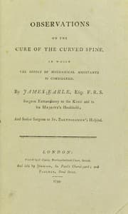 Tapa de Observations of the cure of the curved spine