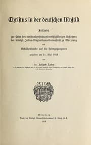 Tapa de Christus in der deutschen Mystik