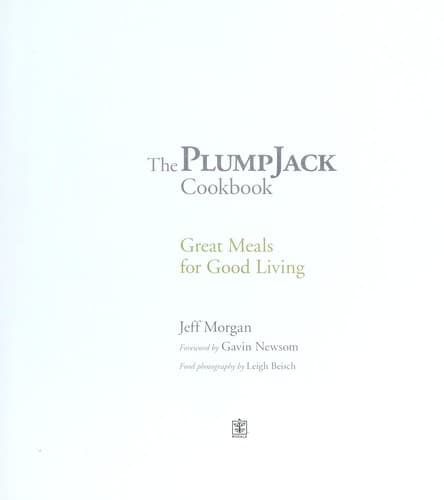 Tapa de The Plumpjack cookbook