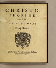 Tapa de Christophori Besoldi, De Novo Orbe conjectanea