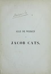 Tapa de Alle de werken van Jacob Cats