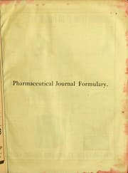 Tapa de P.J.F., The pharmaceutical journal formulary