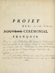 Tapa de Projet d'un nouveau cérémonial françois