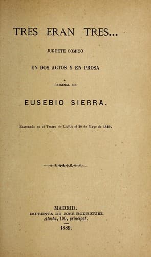 Tapa de Tres eran tres--