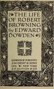 Tapa de The life of Robert Browning