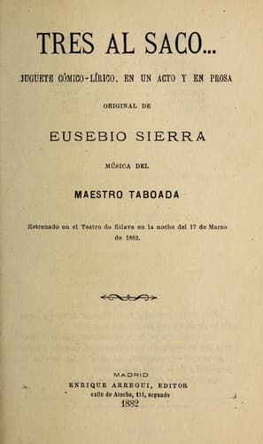 Tapa de Tres al saco--