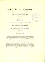 Tapa de Reptiles et poissons de l'Afrique occidentale. ©tude pr©♭c©♭d©♭e de consid©♭rations g©♭n©♭rales sur leur distribution g©♭ographique