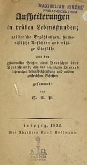Tapa de Aufheiterungen in tr©ơben Lebensstunden