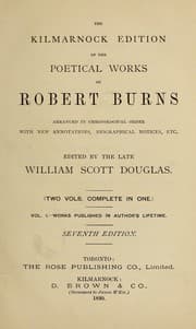 Tapa de The Kilmarnock edition of the poetical works of Robert Burns