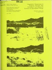 Tapa de Vegetation responses to grazing, rainfall, site condition, and mesquite control on semidesert range