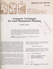 Tapa de Computer techniques for land management planning