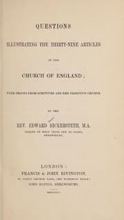 Tapa de Questions illustrating the Thirty-nine articles of the Church of England