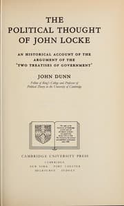 Tapa de The political thought of John Locke