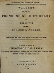 Tapa de Walker's critical pronouncing dictionary and expositor of the English language