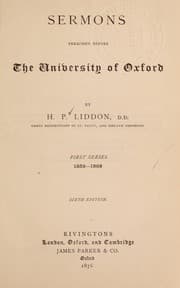 Tapa de Sermons preached before the University of Oxford