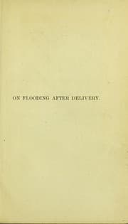 Tapa de On flooding after delivery and its scientific treatment