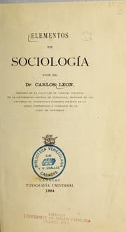 Tapa de Elementos de sociologi a