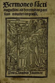 Tapa de Sermones sa[n]cti augustini ad heremitas