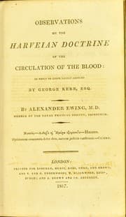 Tapa de Observations on the Harveian doctrine of the circulation of the blood
