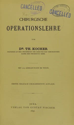 Tapa de Chirurgische Operationslehre