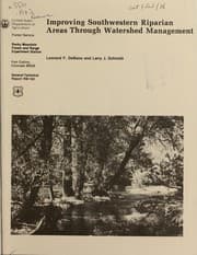 Tapa de Improving southwestern riparian areas through watershed management