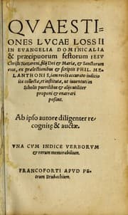 Tapa de Quaestiones Lucae Lossii in evangelica Dominicalia